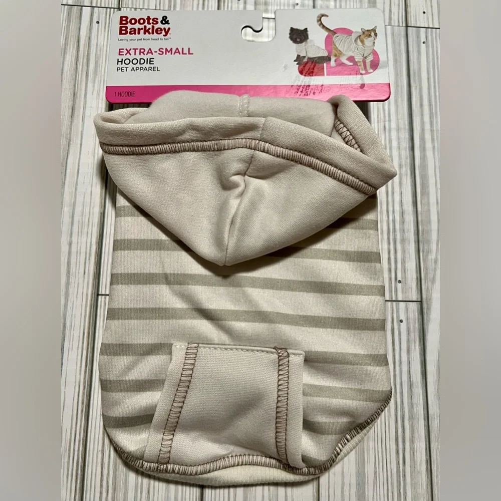 New Boots & Barkley Striped Hoodie for XSmall Breed Dogs